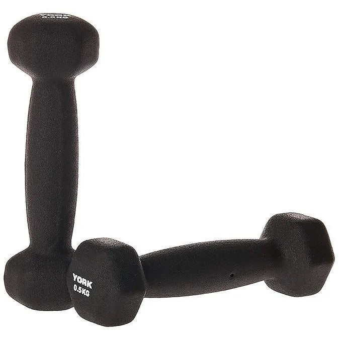 York Fitness Neoprene Hex Dumbbells 1kg - 5kg