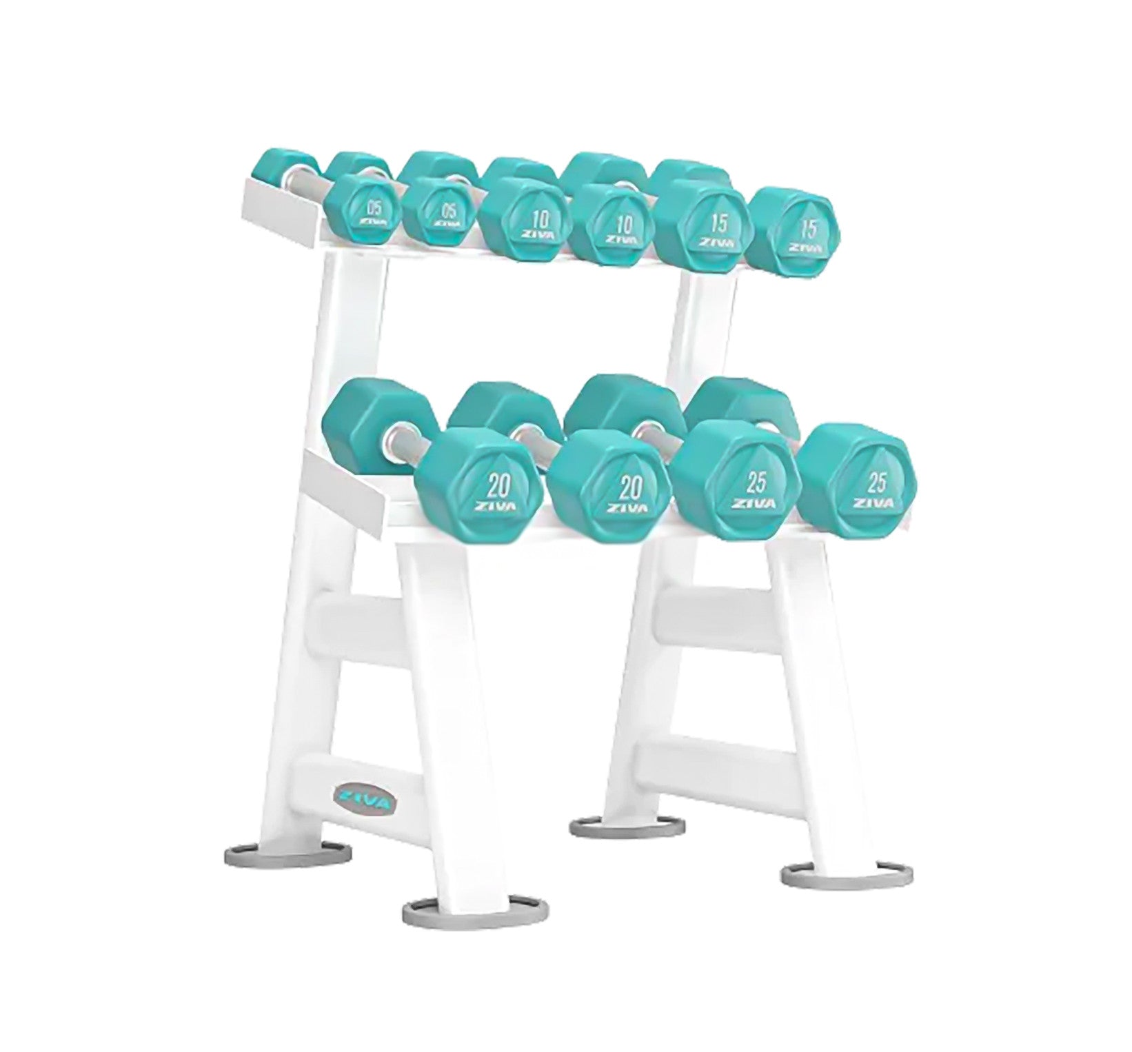 Ziva Hexogonal Dumbbell Rack Chic 5 Pair