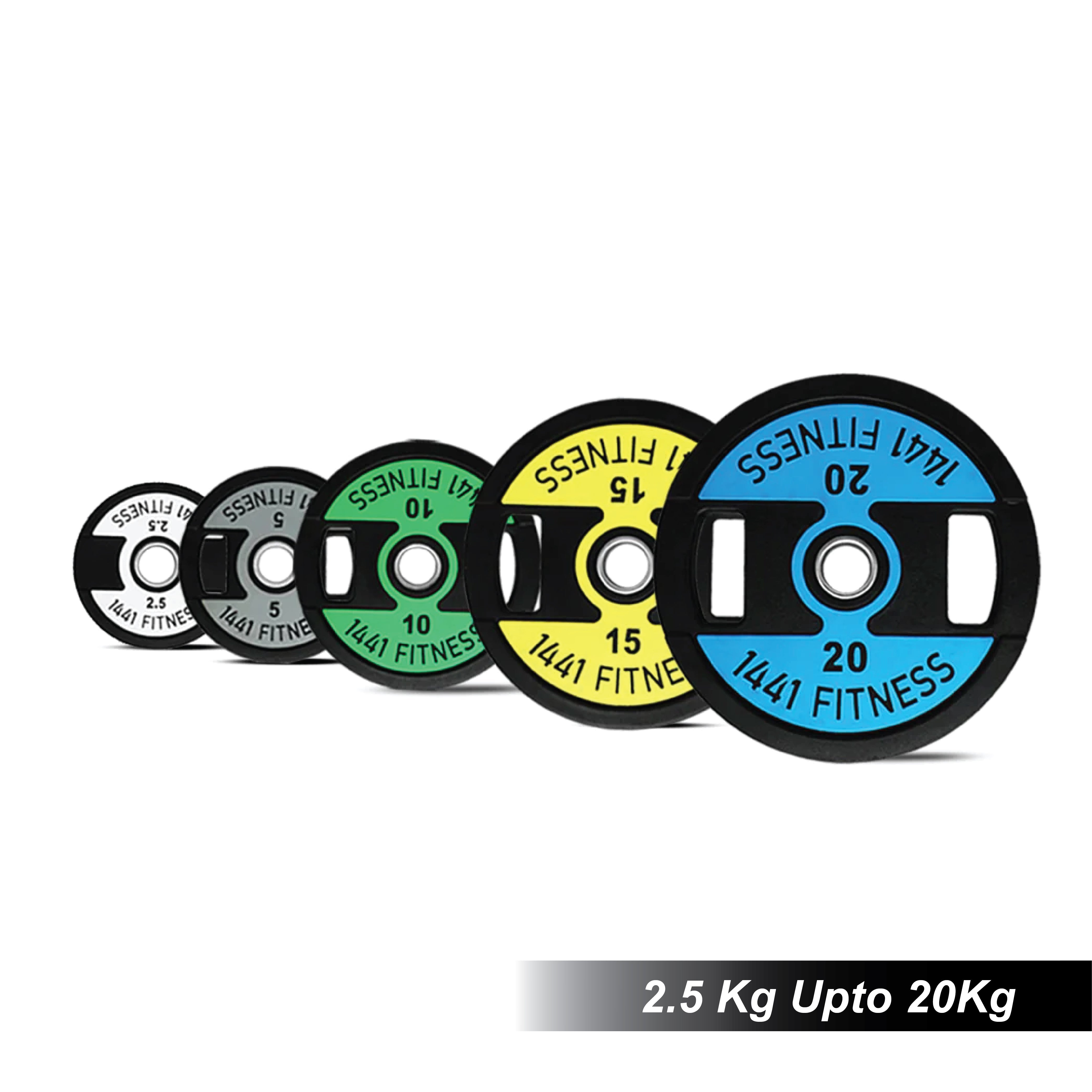 1441 Fitness Dual Grip Premium Olympic Plates 2.5 Kg to 20 Kg - 1 Year Warranty