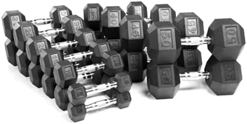 Miracle Fitness Premium Hex Dumbbells 2.5kg - 50kg – Sold in Pair (2 Pcs)