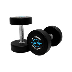 1441 Fitness Premium Rubber Round Dumbbells 2.5 to 50 kg - Blue (Sold as Pair)