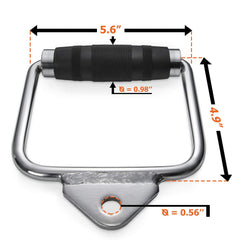 Lat Attachment - D-Handle Grip Lat Pull Down Bar - Pulley Cable Machine Attachment