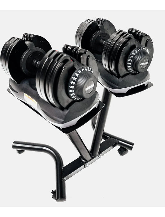 FORCE USA DialTech Elite 32.5kg Adjustable Dumbbell Pair With Stand