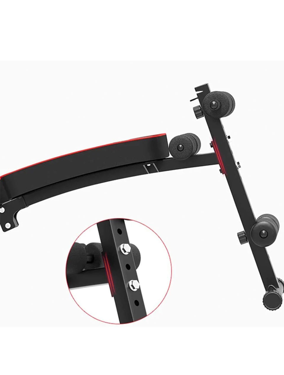 1441 Fitness Foldable Decline Sit Up Bench with Reverse Crunch Handle - B006