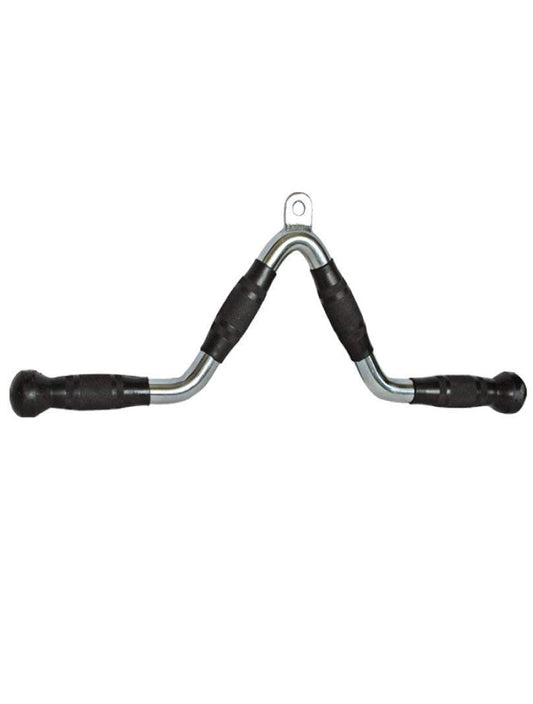 Lat Attachment - V Bar with Rubber Grip End Lat Pull Down Cable