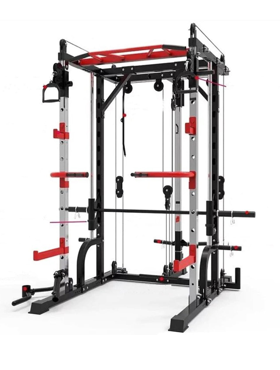 1441 Fitness Heavy Duty Smith Machine with Functional Trainer & Squat Rack - J009
