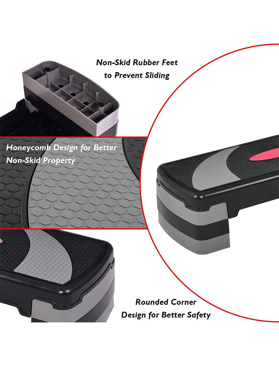 Adjustable Aerobic Step Platform 78x10x29 cm